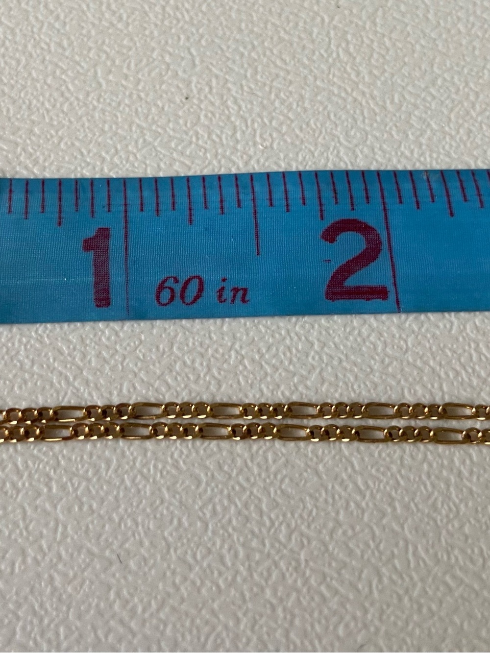 10k Yellow （Marked）Gold Figaro Chain Necklace 1.8g